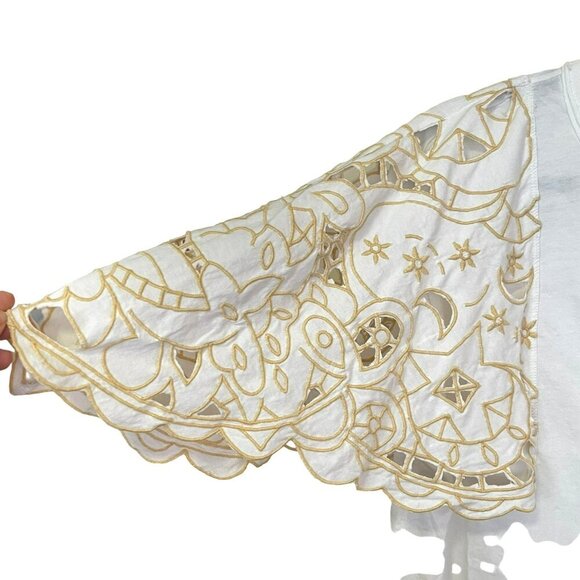 Free People Angel Tee Embroidered T Shirt Size XS - Picture 6 of 8